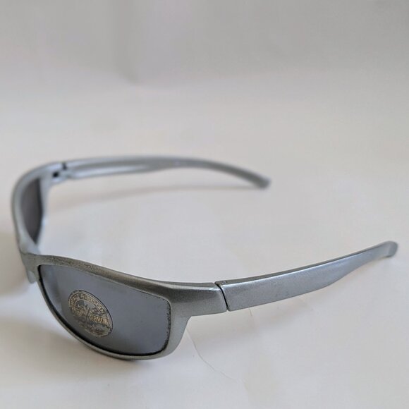 NWT Vintage 90's Sun Wrap PC Rectangle Sport Sunglasses (S. Silver) - Picture 3 of 5